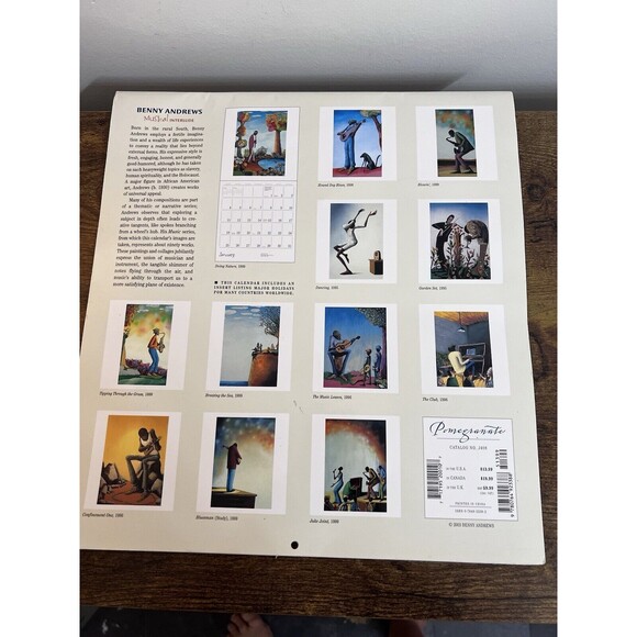 African American Black Jazz Blues Wall Calendar 2004 Art Prints Benny Andrews - Picture 8 of 10
